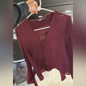 Zara Deep Red Blouse